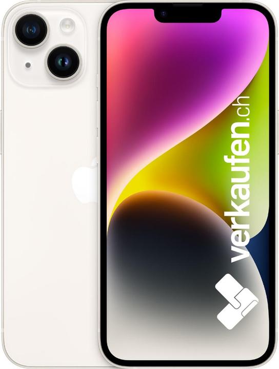 Actual product image verkaufen.ch iPhone 14 (256 GB, Starlight, 6.10", SIM + eSIM, A / Like new)