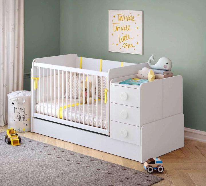 Produktbild Cilek Babybett Baby Cotton Umbaubar Klein (70 x 115 cm)