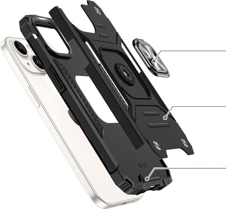 Actual product image Wozinsky Ring Armor iPhone 15 iPhone 15 Ring Armor case - red (Apple iPhone 15)