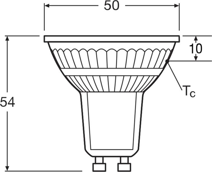 Actual product image Osram GU10 reflector - Par16 (GU10, 6 W, 575 lm, 1 x, F)