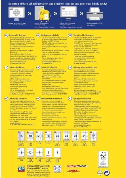 Image du produit Avery Labels universels
