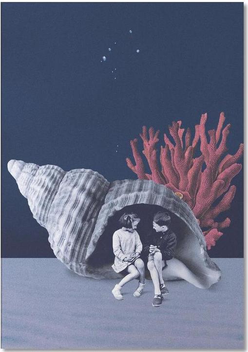 Immagine prodotto Juniqe Riesci a sentire l'oceano? - Persone (A5, Righe)