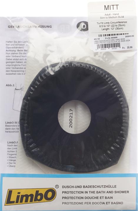 Limbo Badeschutz 30cm Hand Erwachsene wasserdicht (Toilette, Duschen / Baden)