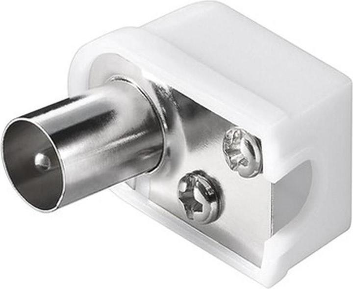Image du produit Goobay Fiche coaxiale coudée avec fixation par vis, slim (Câble d'antenne)