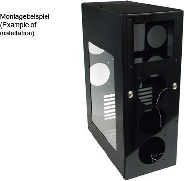 Produktbild Mountain Pinnacle 18 CYO Mirror Black with Big Window Panel (E-ATX, mATX, ATX)
