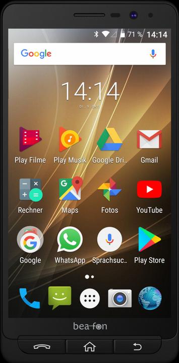 Produktbild Bea-Fon M5 (16 GB, Black, 5.50", Dual SIM, 13 Mpx, 4G)