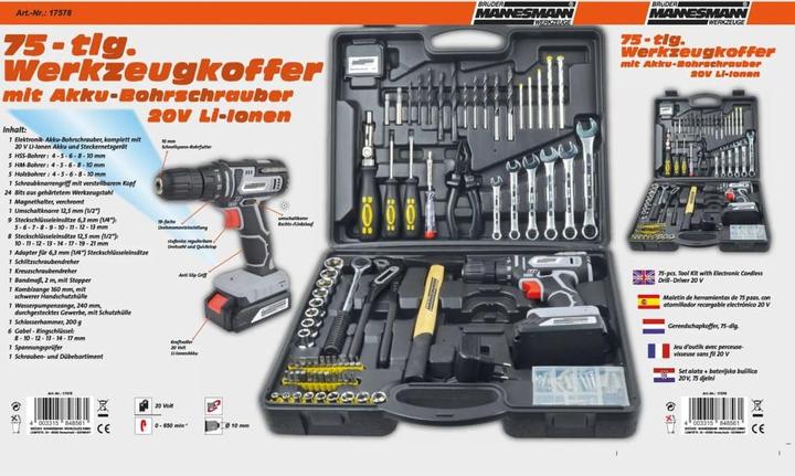 Image du produit Mannesmann Boîte à outils (Fonctionnement sur batterie)