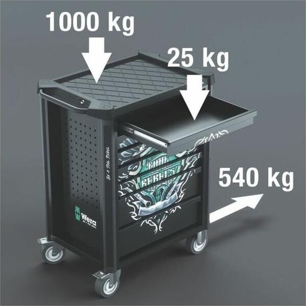 Actual product image Wera 9700 Tool Rebel Roller Cabinet 1 (78 x)