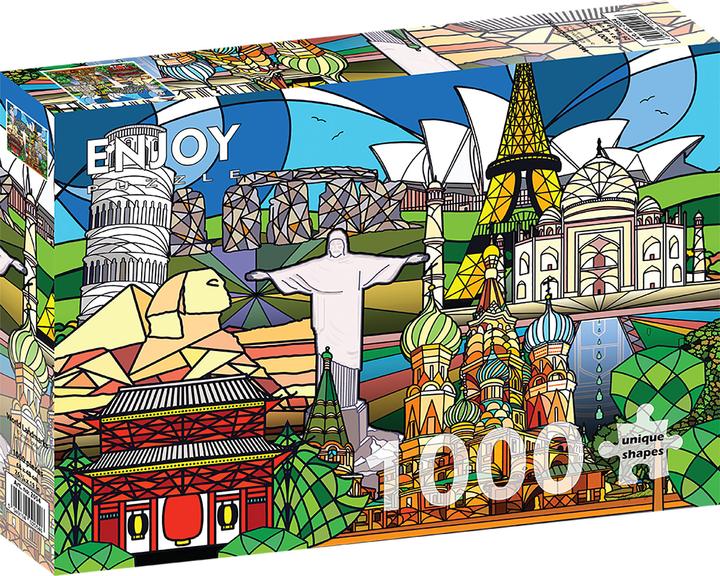 Actual product image Enjoy Puzzle ENJOY-2054 - World Landmarks, jigsaw puzzle, 1000 pieces (1000 pieces)