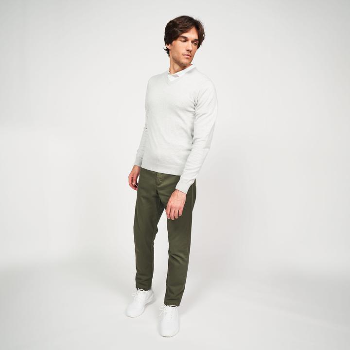 Image du produit Inesis Pulls de golf pour hommes col V Coton - CW 100 gris