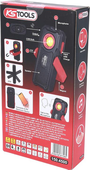 Image du produit KS Tools Lampe portative d'atelier mobile 500 lumens (500 lm)