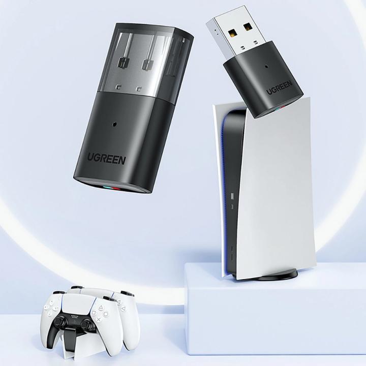 Actual product image Ugreen USB Bluetooth 5.0 Transmitter for Nintendo Switch, PC, Laptop (Channels)