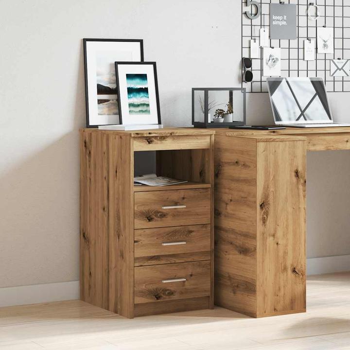 Produktbild VidaXL Schubladenschrank Artisan-Eiche 40x50x76 cm Holzwerkstoff (40 x 50 x 76 cm)