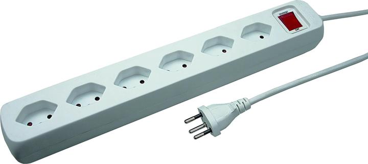 Actual product image Steffen Socket strip with switch (6 x, Type 13, 1.50 m)