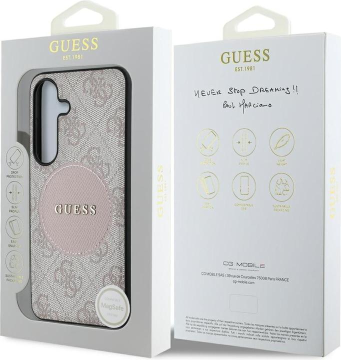 Produktbild Guess Etui 4G Round Patch Classic Logo MagSafe do Samsung Galaxy S25 Plus rÃ³Å¼owy (Samsung Galaxy S25+)