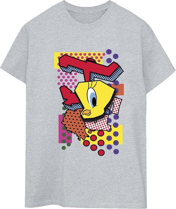 Actual product image Looney Tunes Womens/Ladies Tweety Pop Art Cotton Boyfriend T-Shirt (XXL)