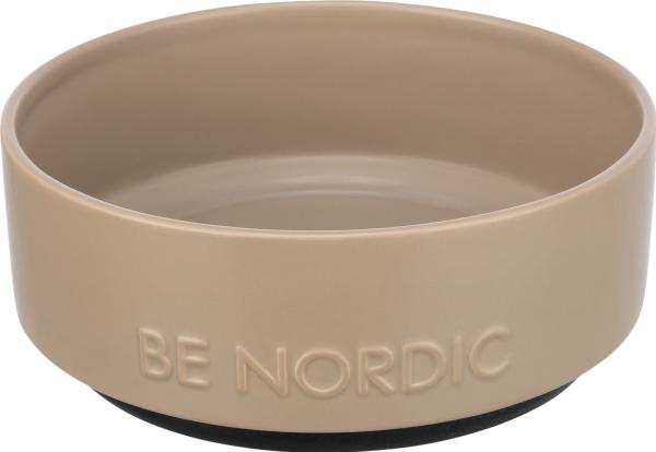 Trixie Be Nordic Voerbak Hond Keramiek/ Rubber Taupe (1.20 l)