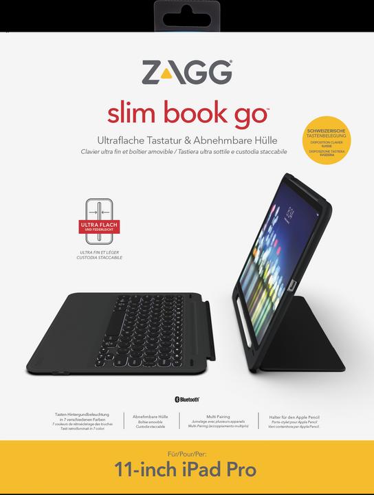 Immagine prodotto Zagg Slim Book Go (CH, iPad Pro 11 2018 (1. Gen))