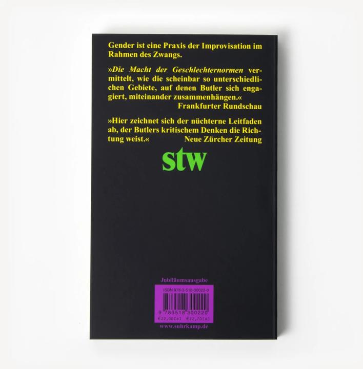 Produktbild Die Macht der Geschlechternormen und die Grenzen des Menschlichen (Deutsch, Judith Butler, Karin Wördemann, Martin Stempfhuber, 2023)