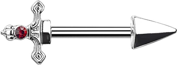 Produktbild Star Piercing Barbell silber Dolch (Chirurgenstahl 316L, Messing)