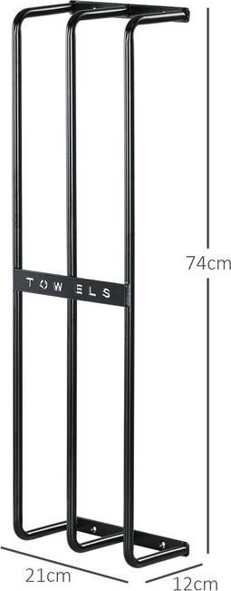 Image du produit Swisshandel24 Handtuchhalter zur Wandmontage ideal für 6 grosse Handtücher