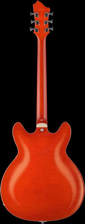 Actual product image Hagstrom Electric Guitar, Super Viking, Mandarin Flame (Semi acoustic guitar)