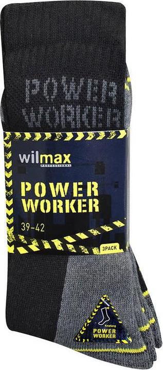 Actual product image Rohner Socks men Power Worker Wilmax 3er black Gr.39/42 (pack of 3, 39 - 42)