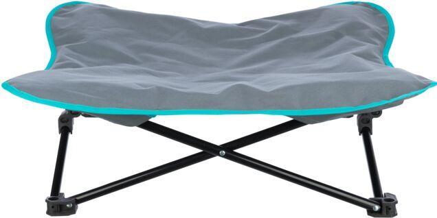 Actual product image Trixie Camping Bed, up to 35 kg, 88 x 32 cm, Dark Grey/Petrol (Dog)