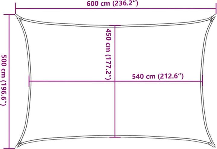 Immagine prodotto VidaXL Tenda da sole (500 x 600 cm)