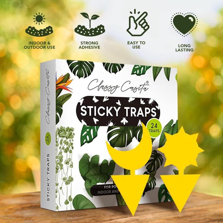 Produktbild Classy Casita Pflanzen Insektenfalle Klebefallen Vorteilspaket 24 Stk.