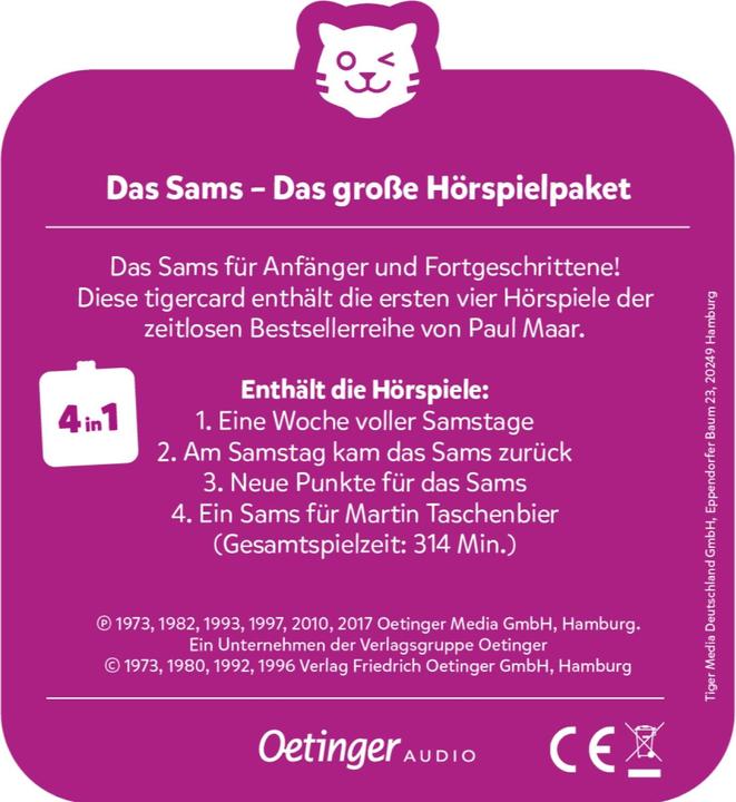 Produktbild Tigermedia multicard - Das Sams - Das grosse Hörspielpaket