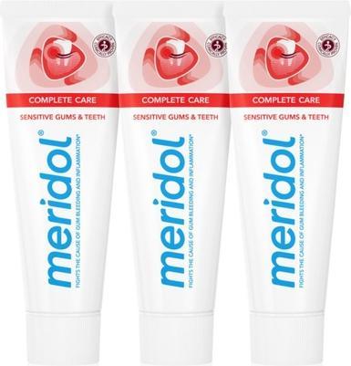 Meridol Toothpaste for sensitive teeth Complete Care Sensitiv e Gums & Teeth tripack 3 x 75 ml (225 ml)