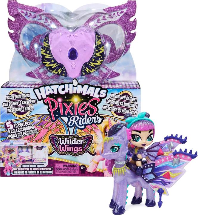 Image du produit Hatchimals Figurine à collectionner Pixies Riders Wilder Wings avec des créatures mythiques à