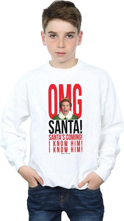 Actual product image Elf Boys OMG Santa I Know Him Sweatshirt (140, 146)