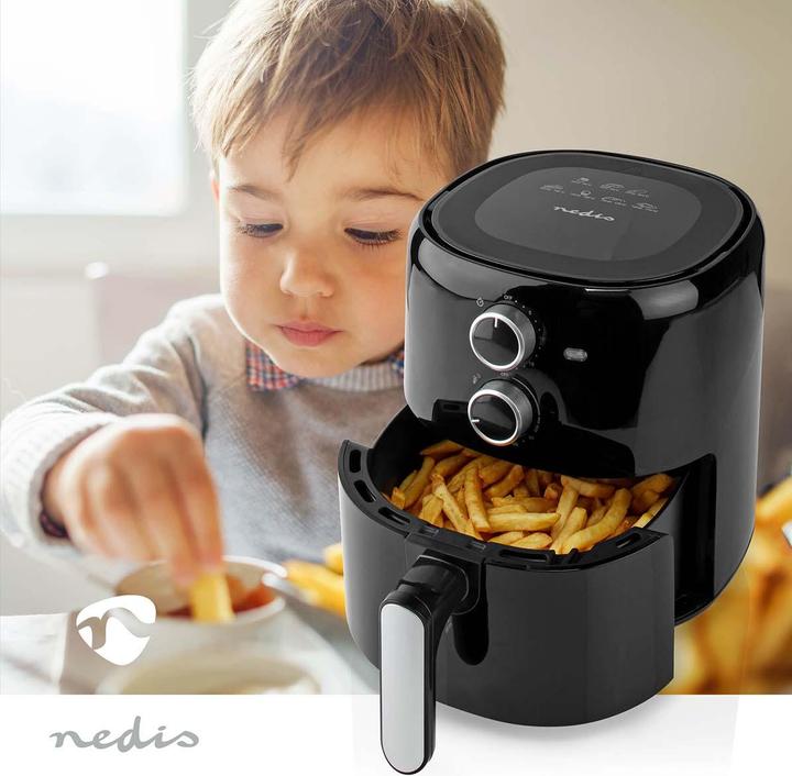 Produktbild Nedis Heissluft Friteuse | 3 l | Timer: 30 min | Analog | Schwarz (EU-Stecker)