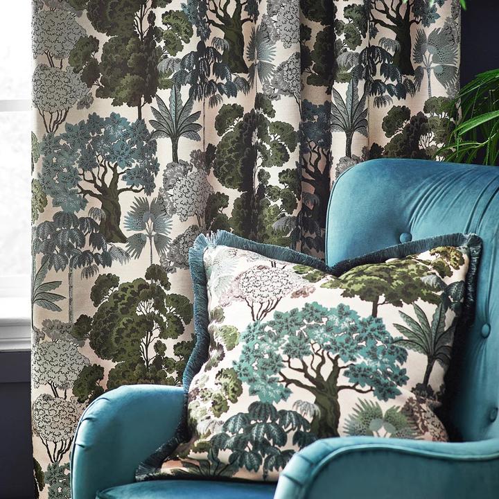Immagine prodotto Wylder Woodlands Jacquard Floreale Tende con Occhielli (168 x 183 cm)