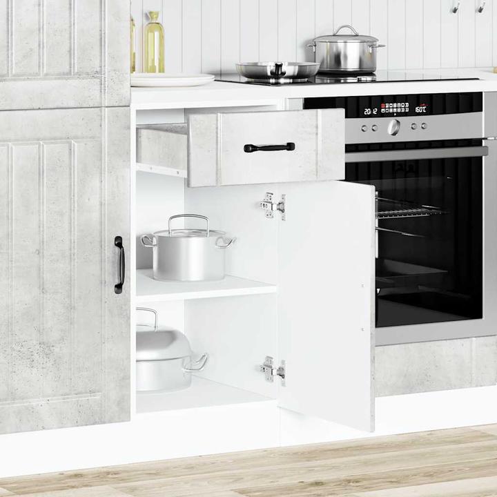 Produktbild VidaXL Küchen-Unterschrank Lucca Betongrau Holzwerkstoff Spülenunterschrank (40 x 46 x 81.5 cm)