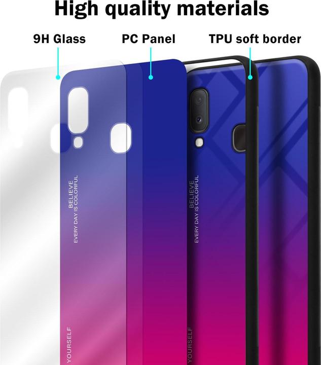 Actual product image Cadorabo TPU 2 colors glass cover (Samsung Galaxy A20e, Samsung Galaxy A10e)