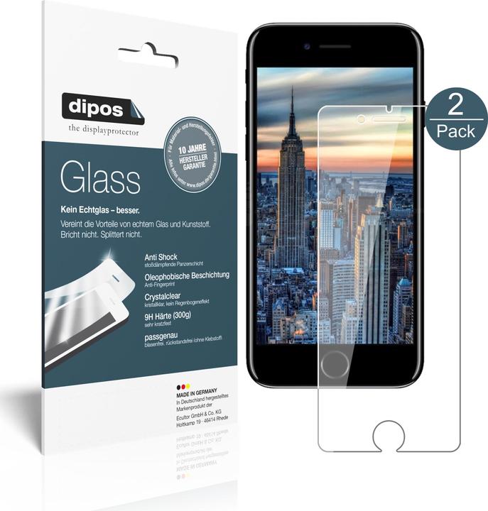 Dipos Displayschutz Anti-Shock (2 Stück, Apple iPhone SE (2nd Gen), Apple iPhone SE (3rd Gen))