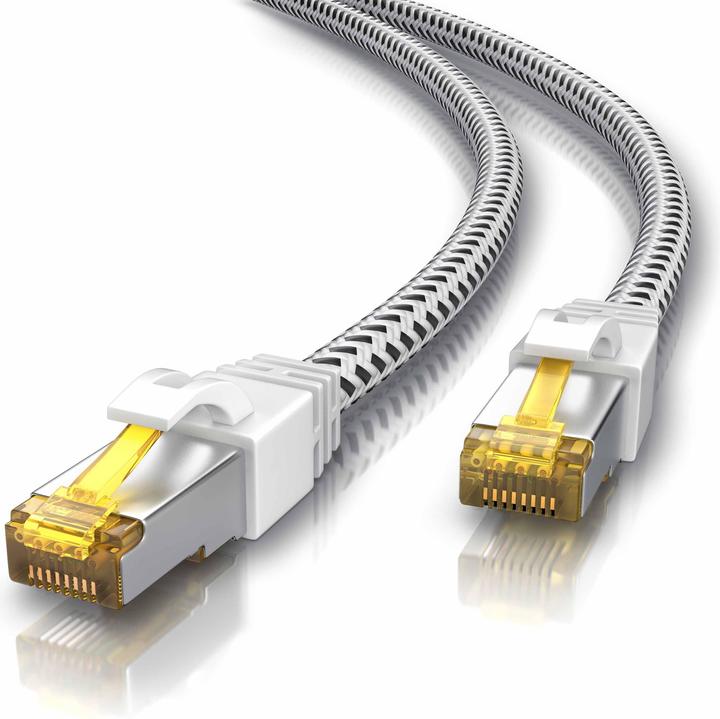 Produktbild Primewire CAT.7 Netzwerkkabel Baumwollmantel, Gigabit Ethernet CAT 7 LAN Kabel, 10000 Mbit/s Patchkabel (S/FTP, CAT7, 7.50 m)