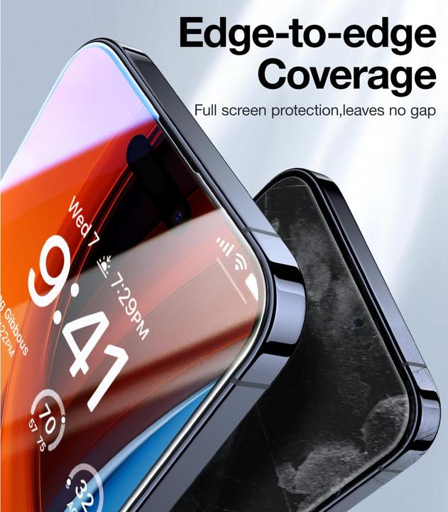 Actual product image Torras GlassGo Privacy Panzerglas (1 Piece, Apple iPhone 14 Pro, Apple iPhone 15)