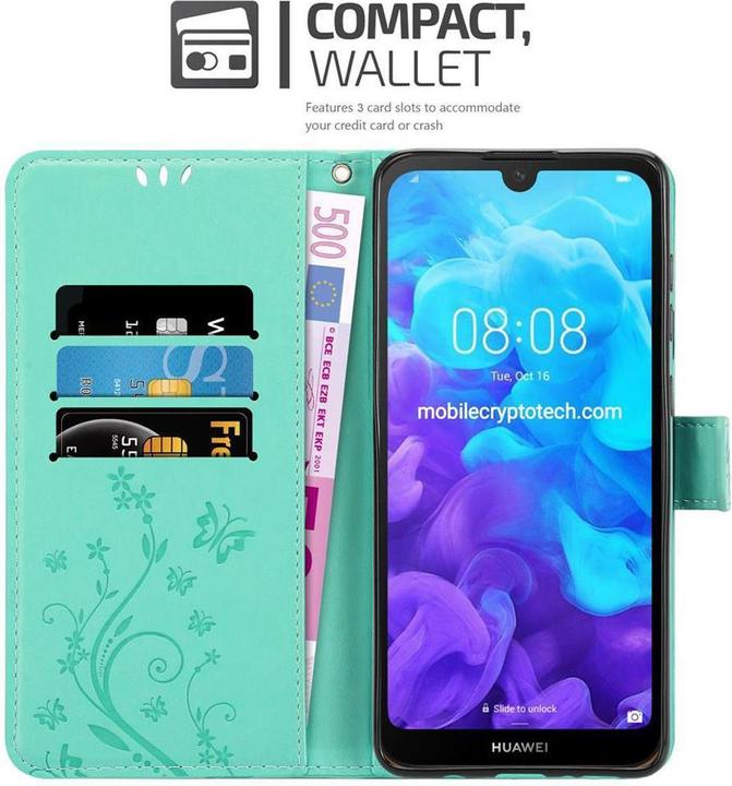 Actual product image Cadorabo Flower Book Cover (Huawei Y6 Pro)