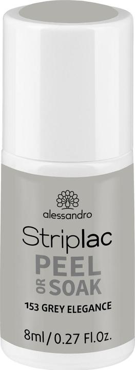 Actual product image Alessandro Striplac Peel or Soak - Grey Elegance (Grey, Peelable nail polish)
