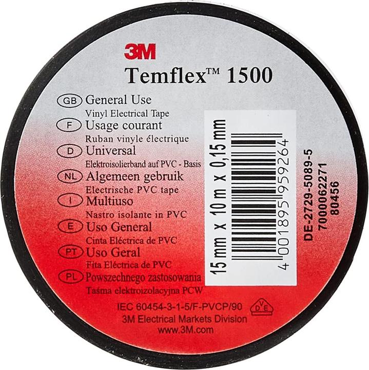 Actual product image 3M Insulating tape Temflex (15 mm)