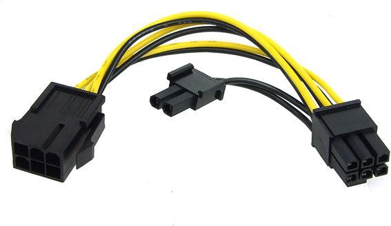 Aquatuning Stromverlängerung 6pol auf 8pin PCIe GPU