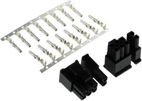 Image du produit Phobya Connecteur d'alimentation VGA 6+2 broches mâle, 2 pièces