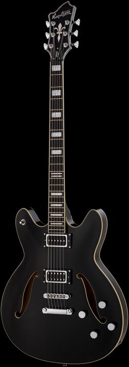 Actual product image Hagstrom Electric Guitar, Viking Baritone DLX, Black Gloss (Electric guitar)