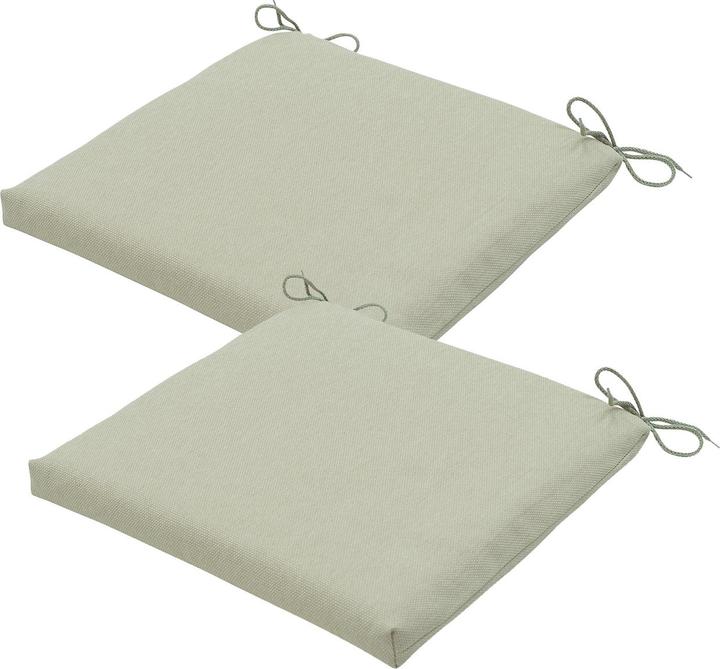Natura Punto Stuhlkissen Outdoor mit Bändchen, 2er Set (40 x 40 cm)