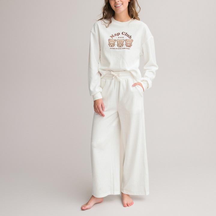 Produktbild La Redoute Collections Samtö-Pyjama mit Bärenmotiv (158)