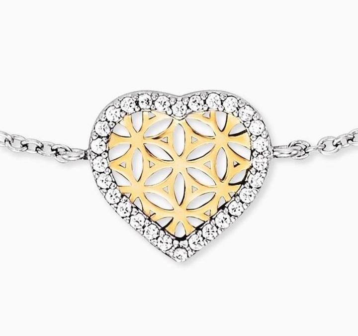 Immagine prodotto Engelsrufer Bracciale Cuore Fiore della Vita (20 cm, Argento 925)
